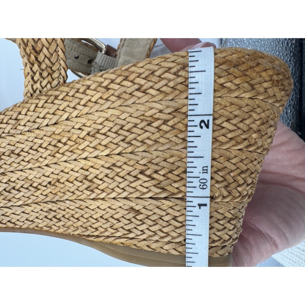 Stuart Weitzman Womens 10 M Barbados Rattan Raffia Strappy Sandal Quiet Luxury - Picture 12 of 15